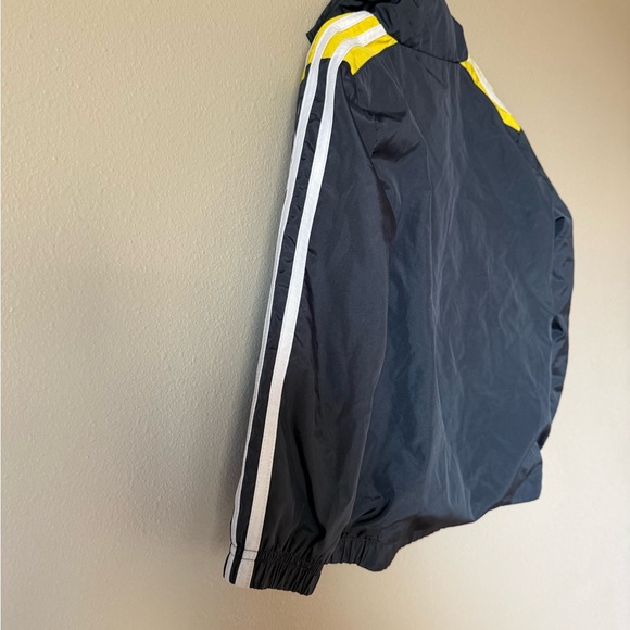 Adidas Kids Navy Blue and Yellow Raincoat - Picture 3 of 6